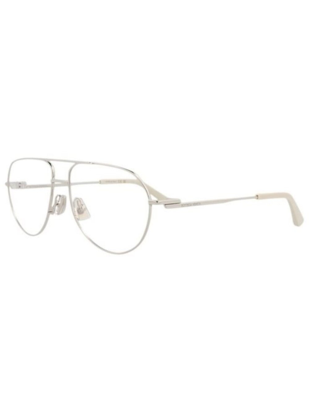 New Bottega Veneta Unisex Aviator Silver Silver Transparent Fashion Designer Eye